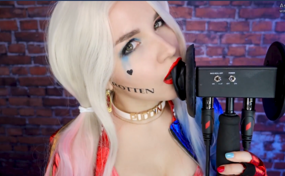 asmr kittyklaw harley quinn ear licking