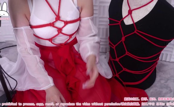 【実写コスプレASMR】緊縛実演♡しっとり縄巫女の言いなりお清めで濃厚耳舐めASMR【KU100_りずな】—2023_7_28
